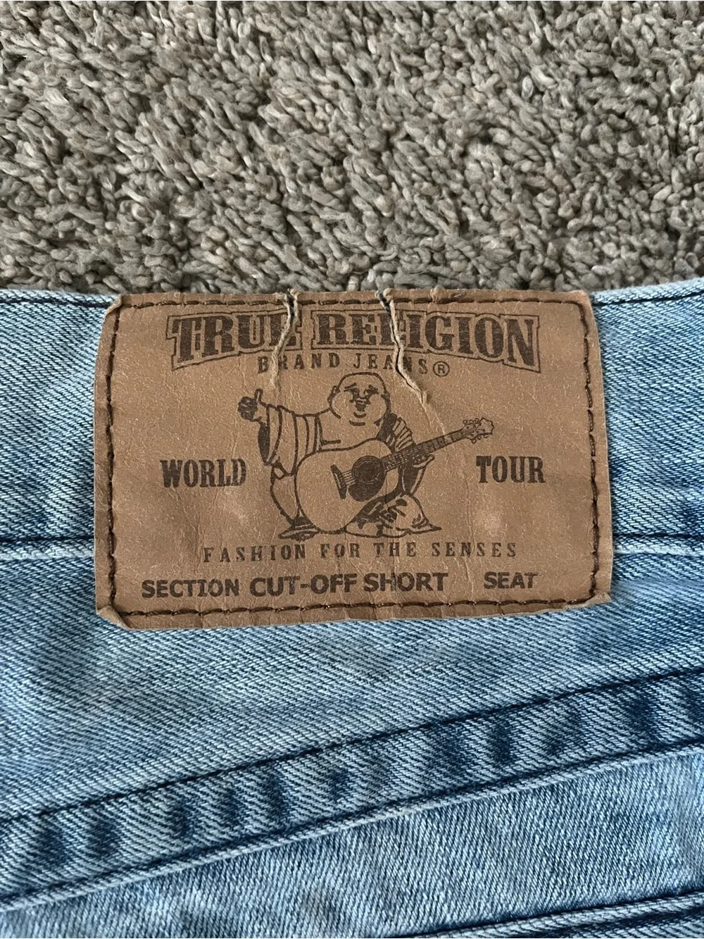 True Religion Men's Distressed Denim Shorts
